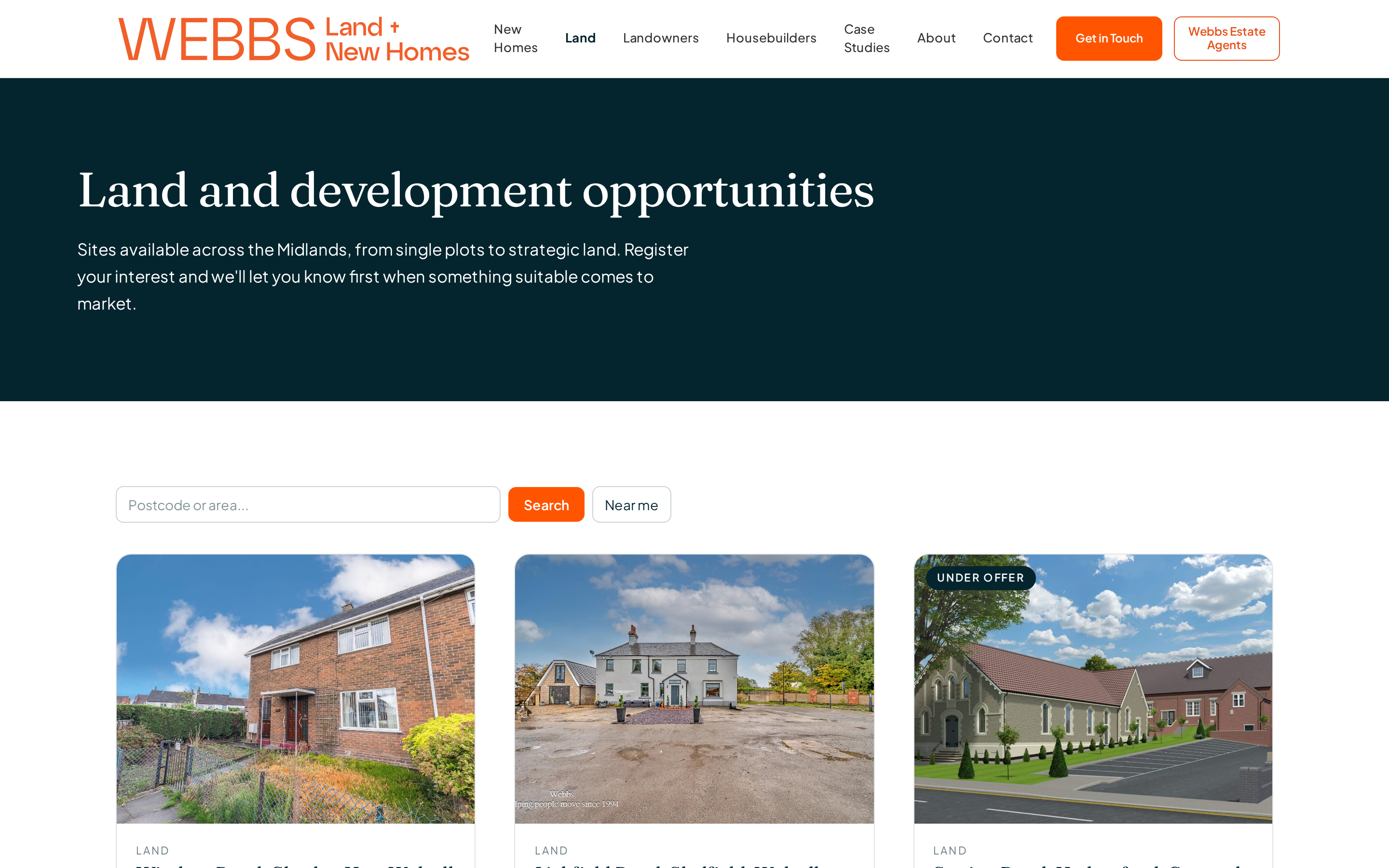 Webbs land opportunities page