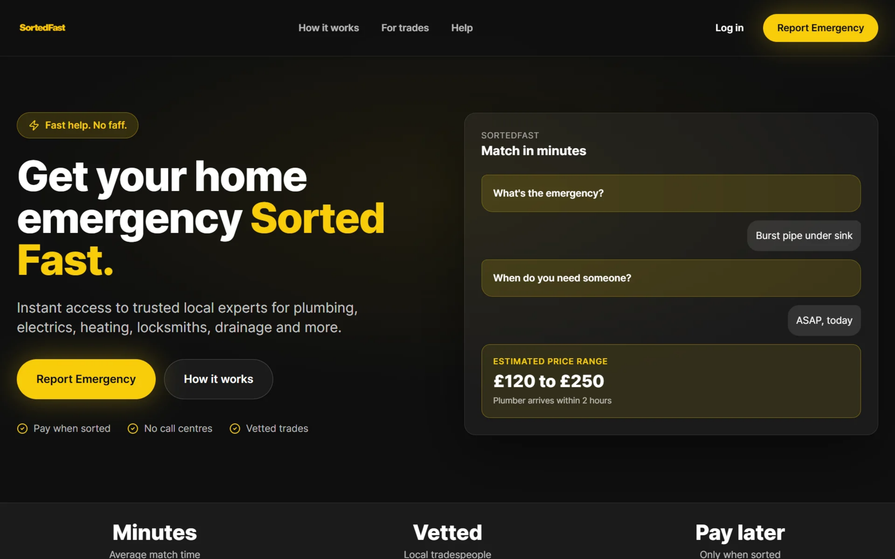SortedFast homepage