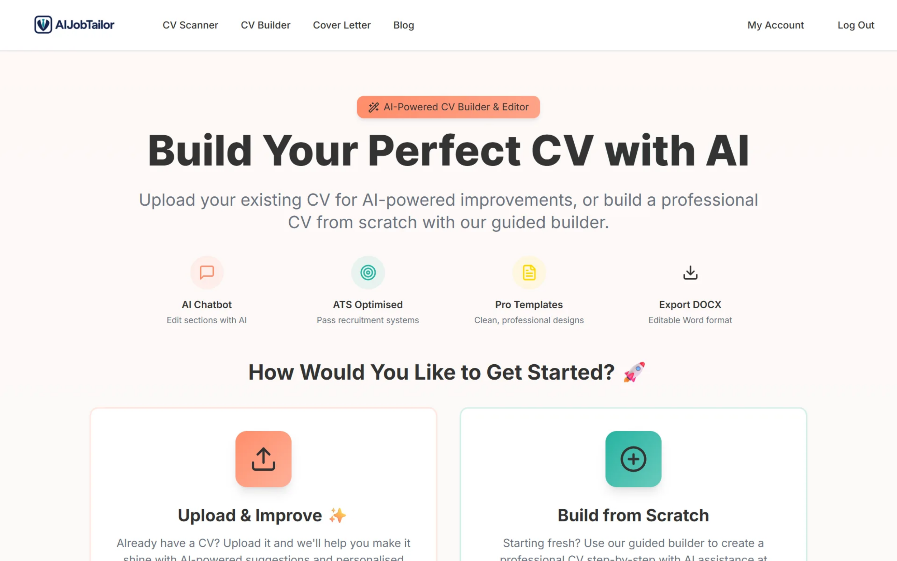 AIJobTailor CV builder