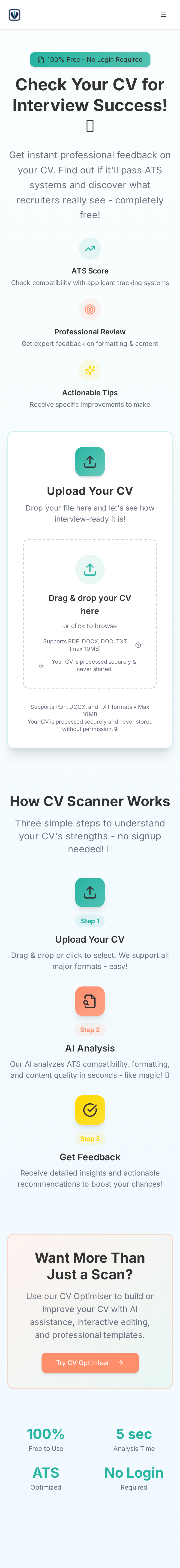 AIJobTailor CV scanner on mobile