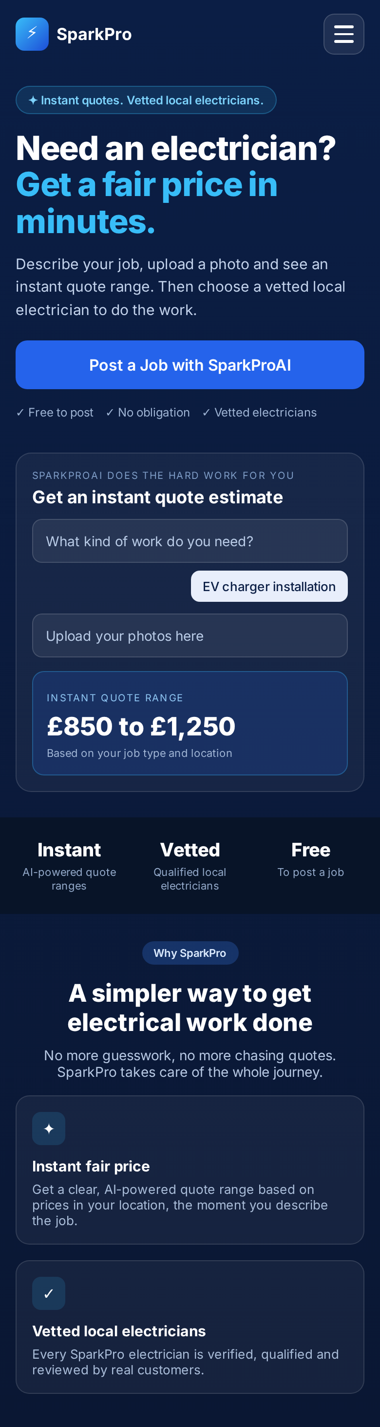 SparkPro homepage as it would render on mobile